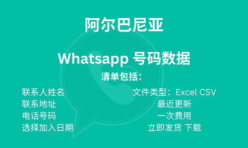 阿尔巴尼亚 Whatsapp 号码数据