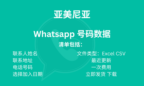 亚美尼亚 Whatsapp 号码数据