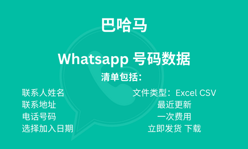 巴哈马 Whatsapp 号码数据