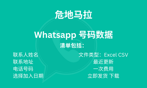 瓜地马拉 Whatsapp 号码数据