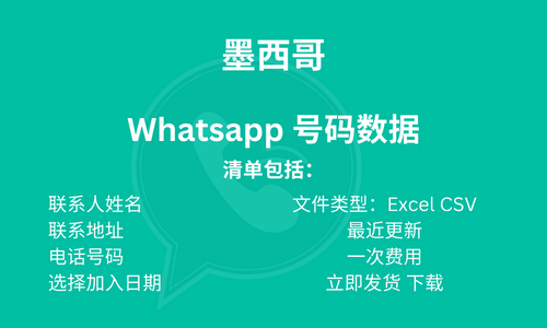 墨西哥 Whatsapp 号码数据