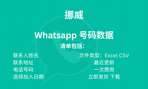 挪威 WhatsApp 号码数据