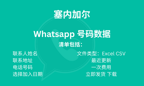 塞内加尔 WhatsApp 号码数据